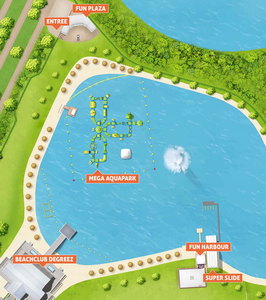 Rieten parasol plattegrond